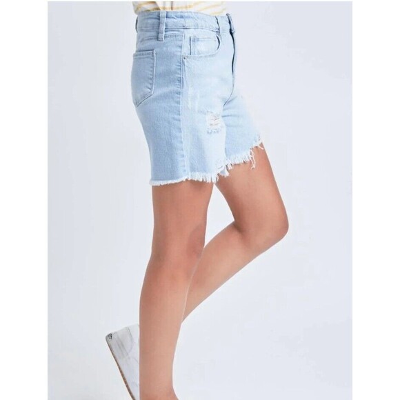 YMI Cut Off Jeans shorts Women's 26 Teen 3 Light wash Frayed High Rise Mom Jeans - Picture 1 of 8